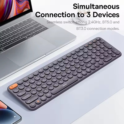 Teclado Baseus K01b Sem Fio Tri-mode Wireless Bluetooth