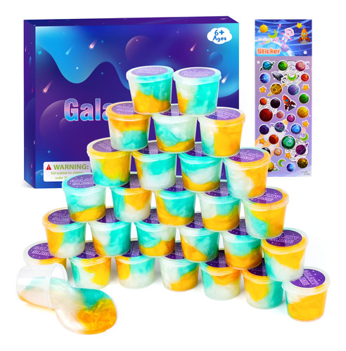 Kit De Slime De Galaxia, Paquete De 27 Regalos De Fiesta De