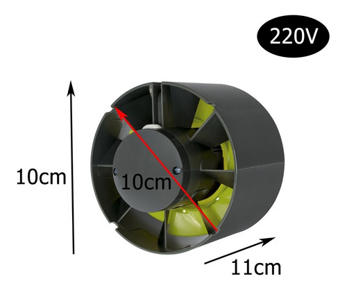 Imagem 2 de 9 de Exaustor Inline 100mm Grow Cultivo Indoor Garden High Pro
