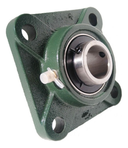 4 Rolamentos Uc205 Eixo 25mm + 4 Mancal Quadrado Flange F205