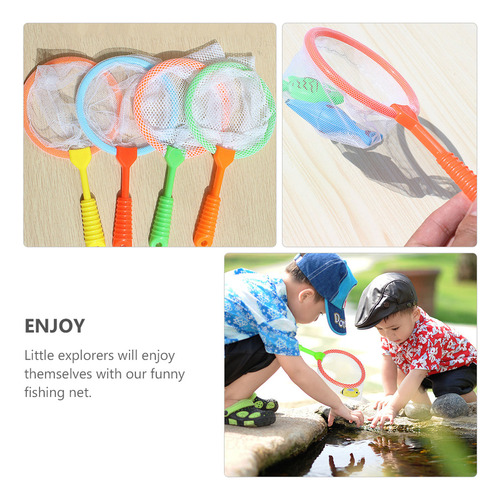 25×red Pesca Infantil Para Playa Con Atrapamariposas, 25 Uni