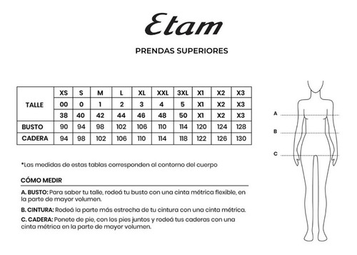 Imagen 5 de 5 de Blusa Etam Sweet Manga 3/4 Para Mujer Color Crudo