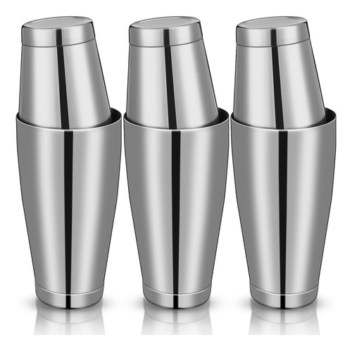 Juego De 6 Cocteleras Profesionales De Acero Inoxidable 18 Y
