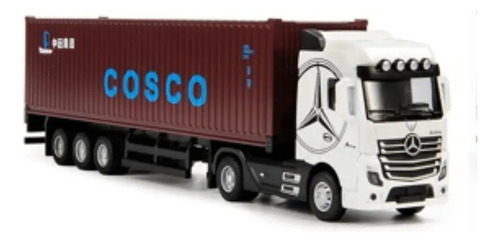 Camion Contenedor A Escala_blanco/marron