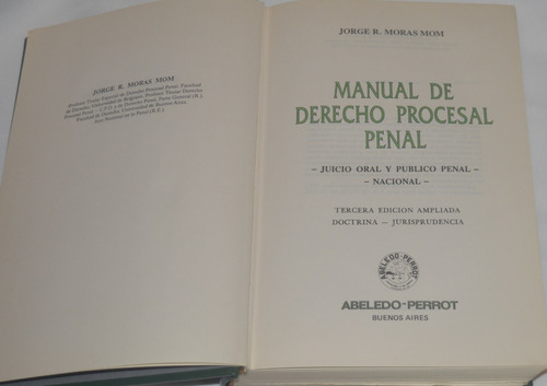 Manual De Derecho Procesal Penal - J. R. Moras Mom N33f