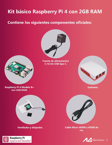 Raspberry Pi 4 2gb Case Ventilador Hdmi Pi 4 B Kit