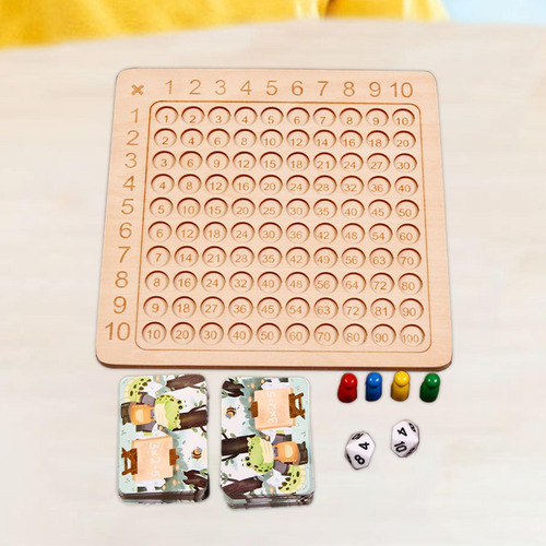 Juego De Multiplicación De Madera Para Edades De 3 A 7