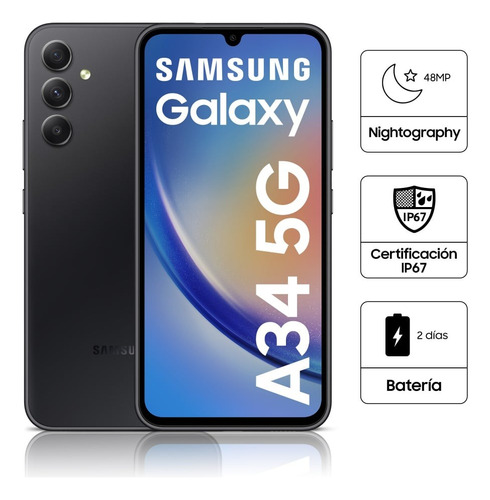 Samsung Galaxy A34 5g 5g 128 Gb Negro 8 Gb Ram