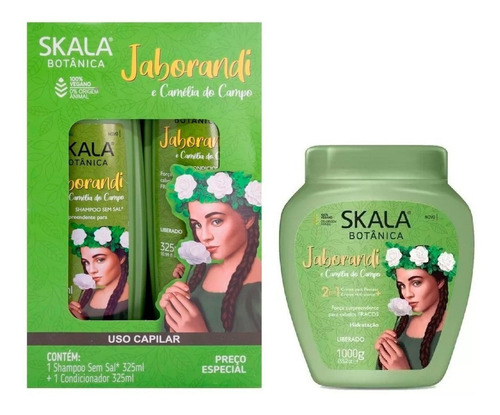 Kit Skala Shampoo Acondicionador Y Mascara Jaborandi