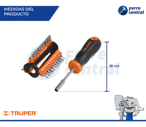 Desarmador Multipunta, Con 33 Puntas, Truper 13595
