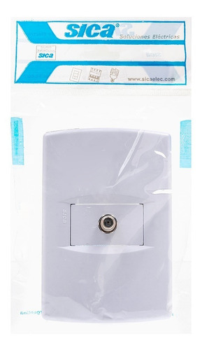 Imagen 3 de 6 de Llave De Luz Sica - Toma Para Tv - Blanca - Iram