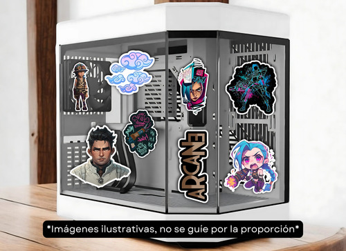 Sticker Arcane League Of Legends Lol Pegar En Móvil Pc X10