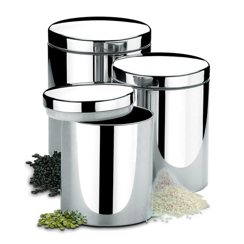 Conjunto De Potes Para Mantimentos 3 Pçs Suprema Brinox