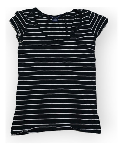 Playera Ralph Lauren Sport De Mujer Talla Chica Azul Rayada