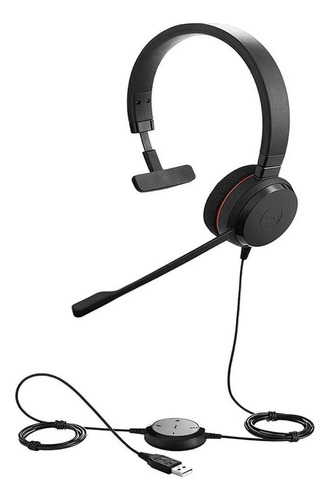 Headset Evolve 20 Ms Mono Jabra Preto