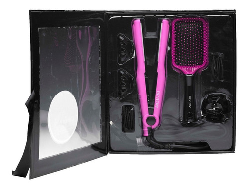 Planchita De Pelo Revlon Rvst2080la2a Rosa 220v c Accesorios