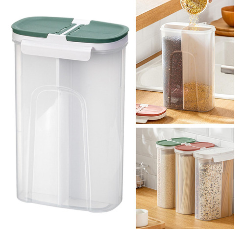 Recipiente De Comida De Cocina Tarro De Comida Seca Verde