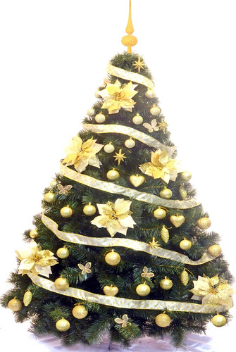 Árbol De Navidad Bariloche 1,60 + Kit Oro  X 60u . Sheshu!!!