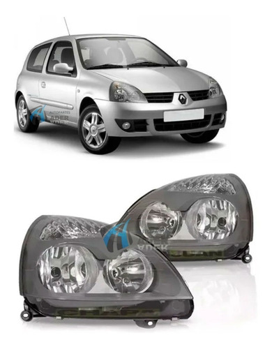 Juego X2 Optica Clio 2 2006 En Adelante Fondo Gris