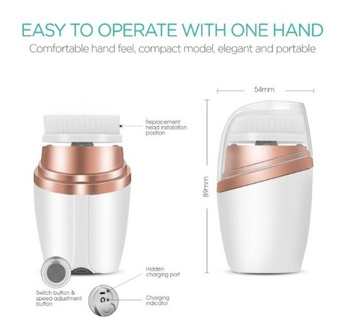 Imagen 4 de 8 de Cepillo Limpieza Poros Alta Vibración Unisex Usb Profesional