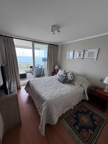 Arriendo Depto Marzo-dic 2 Dorm. Vista Al Mar Av. Borgoño