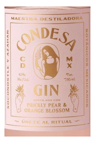Pack De 4 Ginebra Condesa Rosa 750 Ml