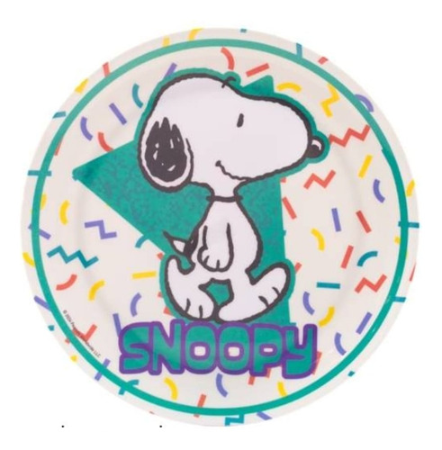 Set Plato Pizzero, Plato Mediano Botella Para Agua - Snoopy