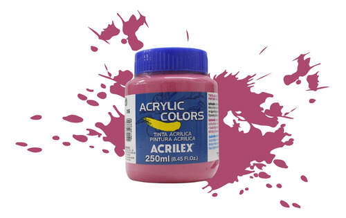 Tinta Acrílica Acrylic Colors Acrilex 250 Ml Cor Rosa Escuro - 316