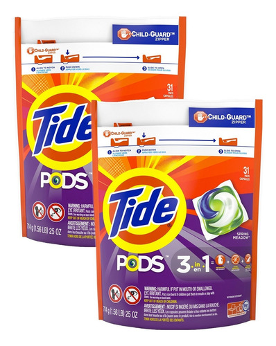 Pack 02 Detergente Tide 31 Pods C/u