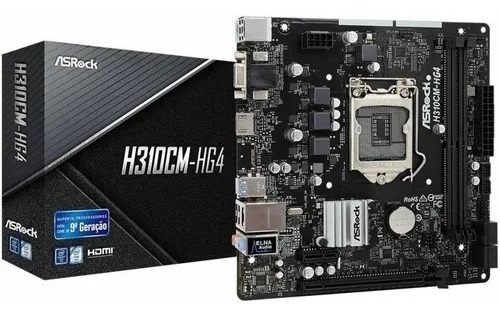 Placa Mae Asrock H310cm-hg4 Ddr4 Socket Lga1151 Intel H310