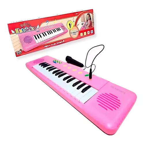Betel Som - Teclado Musical Infantil Profissional com Microfone. Este  teclado é ideal para aprender a tocar, embora seja considerado brinquedo,  pode ser usado por qualquer pessoa sem limite de idade, pois