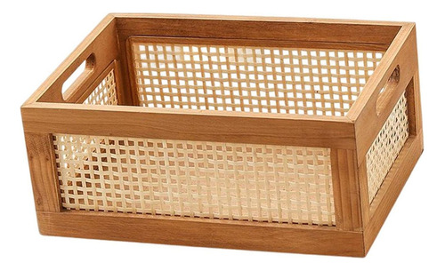 Caja De Almacenamiento De Madera Vintage 35cmx24cmx15cm