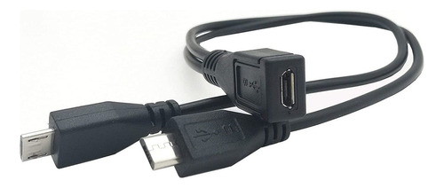 Traovien Cable Divisor Micro Usb, Micro Usb 1 Hembra A 2 Mac