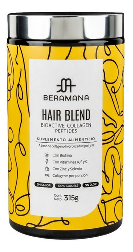 Hair Blend Cólágeno Hidrolizado+ Biotina, Vit. Y Minerales