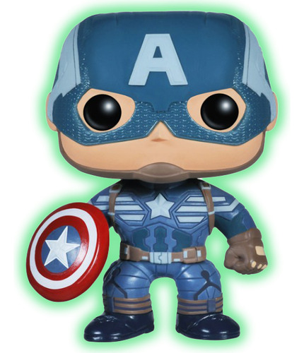 Funko Pop Capitan America 41 Hot Topic Glows (caja C/ Daños)
