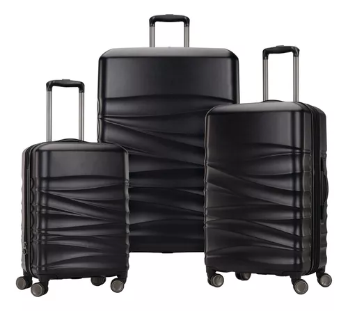 Set de 3 Maletas para Viaje con Ruedas Multidireccionales Dorado 