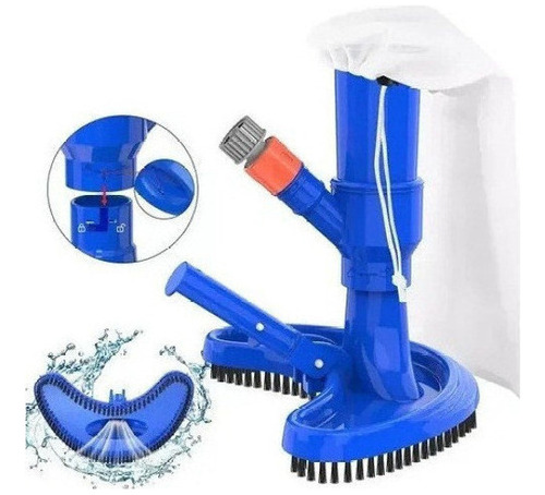 Mini aspiradora portátil para piscinas de hidromasaje de color azul