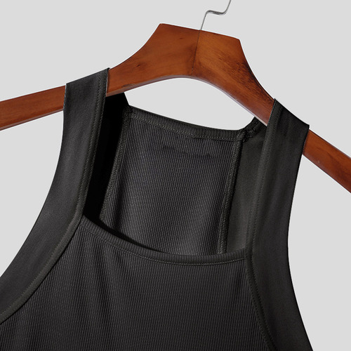 Camiseta Sin Mangas Ajustada Y Elegante Para Hombre