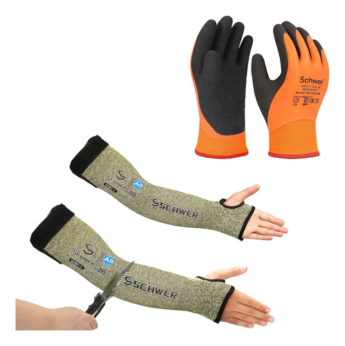 2 Pares De Guantes De Trabajo De Invierno Impermeables Talla