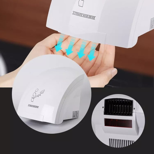 Secador De Mano Blanco Con Sensor Inteligente 1800w