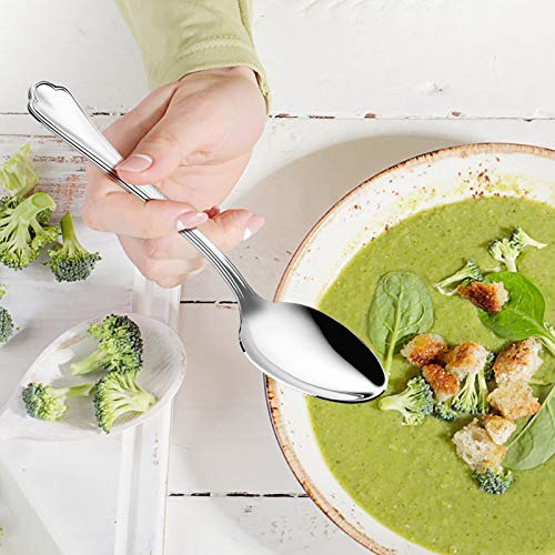 Juego De 6 Cucharas De Sopa De Acero Inoxidable 20 Cm
