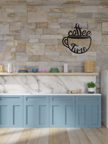 Letrero Cuadro Decorativo Coffee Time Mdf 6mm Pintado Mod2 Chocolate