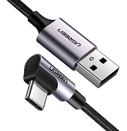 Imagen 1 de 8 de Ugreen Cable Usb Tipo C 90 Grados, Usb C Cable Codo Nylon 2m