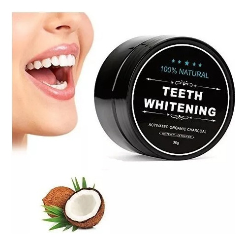 Carbon Activado Blanqueador Dientes Natural 30g Pack 2pzs