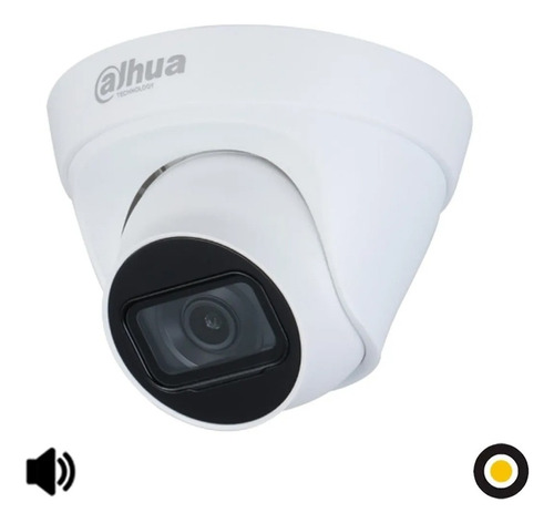 Camara Ip 4mp Minidomo Poe Dahua 2.8m H265+ Ir 30m Micrófono Color Blanco