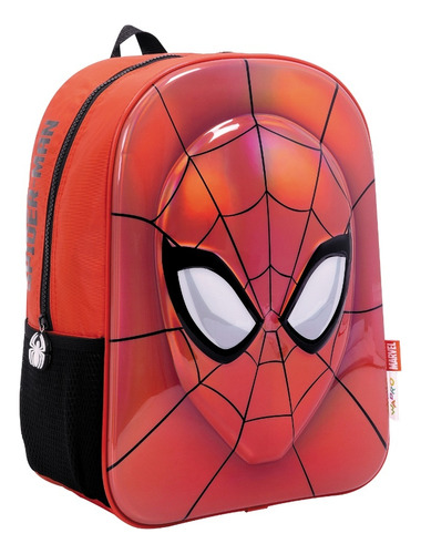 Mochila Infantil Máscara De Spiderman Marvel 41cm