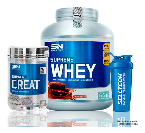 Supreme Whey 6.6 Lb Chocolate + Creatina 500gr + Shaker