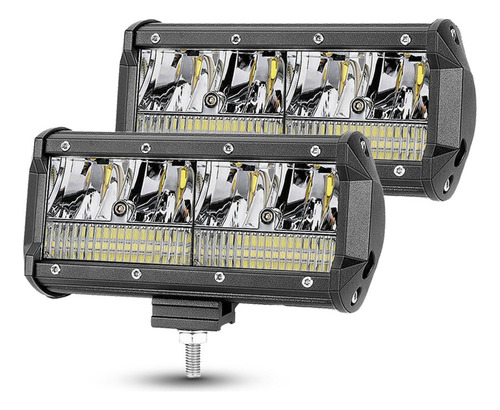 Faro Led Tipo Barra 7 Led 80w Auto Camioneta Jeep 4x4 Suv