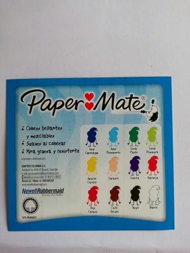 Creyones Papermate 12 Colores Importado