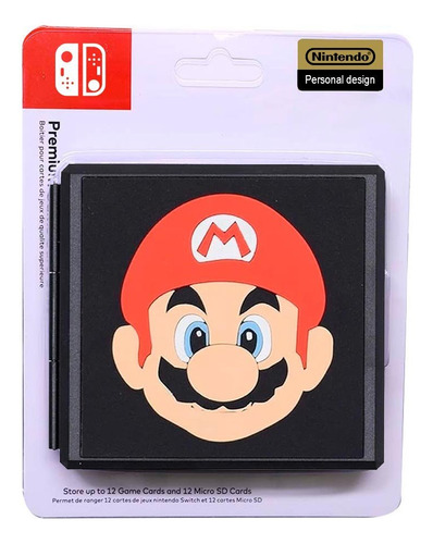 Estuche Portajuegos Super Mario Black Nintendo Switch